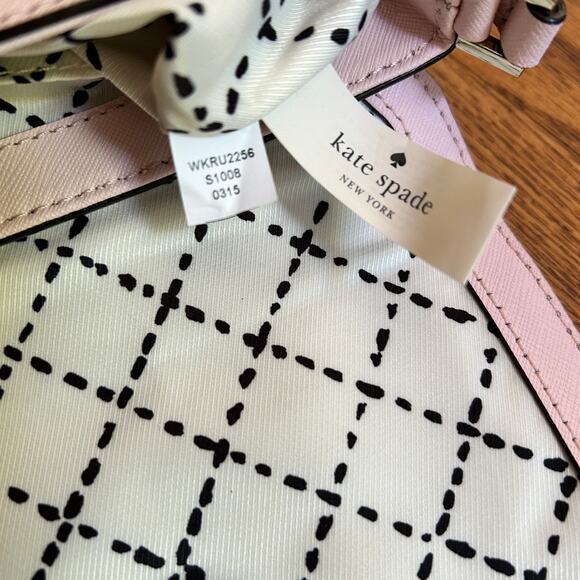 Kate Spade Newbury Lane Sally Light Pink Gold Saffiano Leather Crossbody Bag - Picture 7 of 9